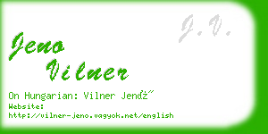 jeno vilner business card